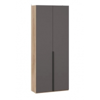 Шкаф для одежды Порто 580 с 2 глухими дверями (Яблоня Беллуно, Графит софт)